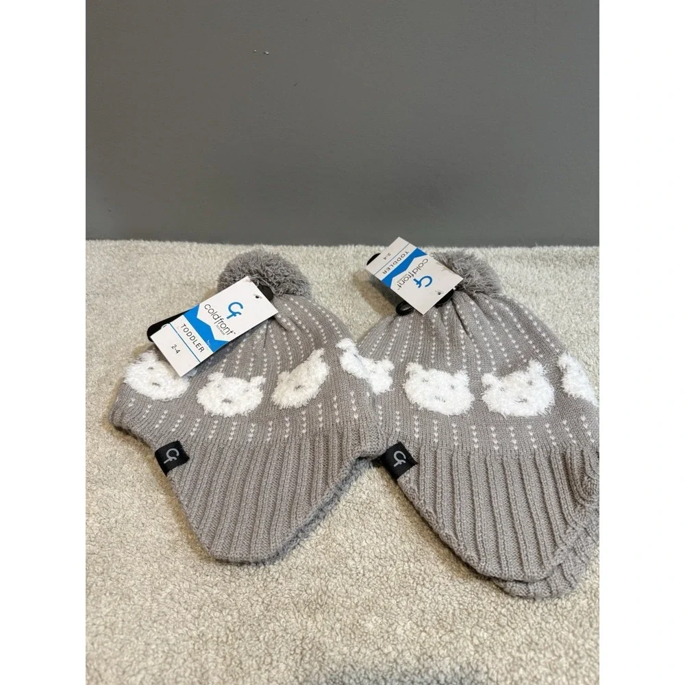 Lot Of 2 Toddler Beanie Hats Size 2T-4T Bears